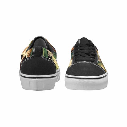 WOMEN'S Skulls  Camo Skulls Lace-Up Canvas Neon Fantasy Shoes