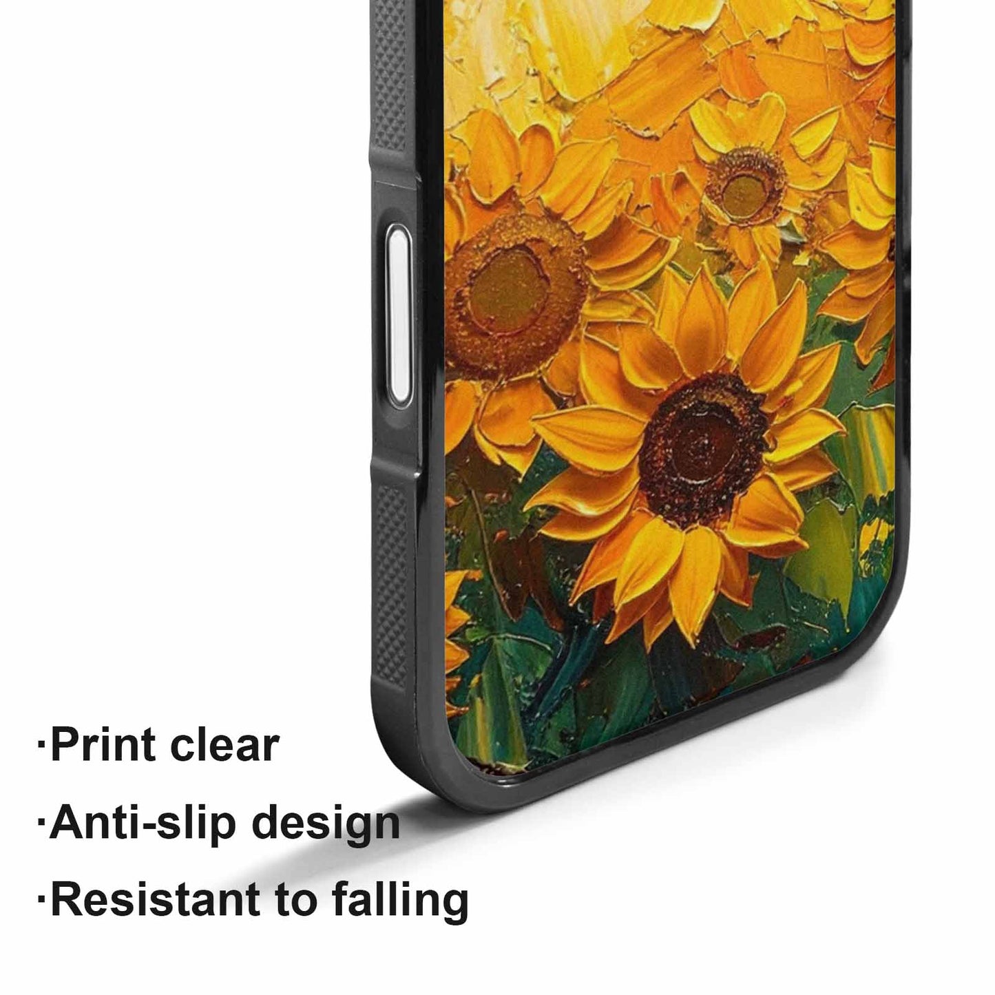 iPhone 17 Case — Impressionist Sunflower Brushstroke Pattern Floral, Original Design Phone Case