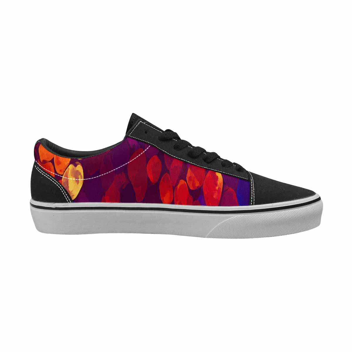 WOMEN'S Dark Snake Print Canvas Lace-Up Dark Academia Custom Shoes
