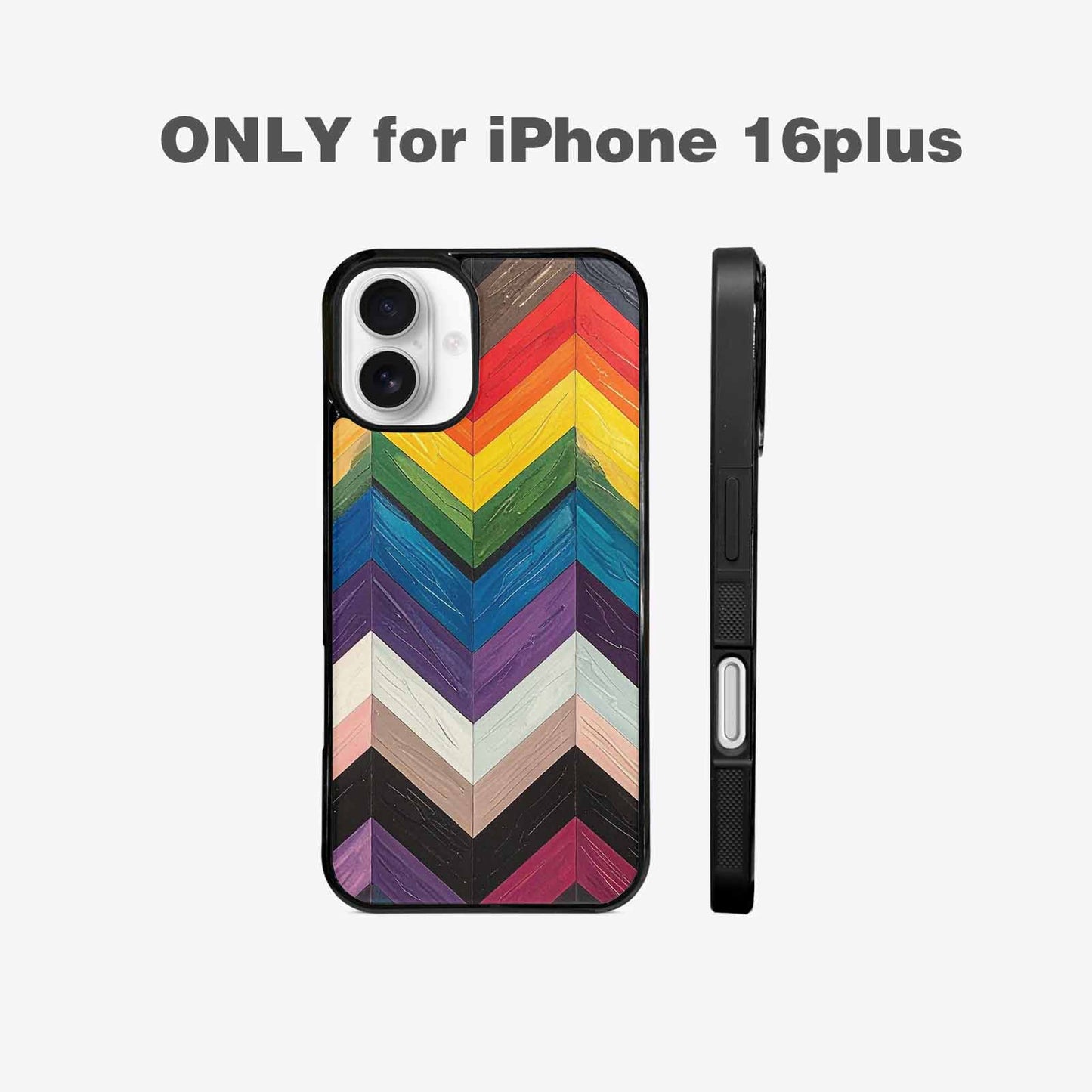 iPhone 16 Plus Case — Progress Pride Flag Color Theme Small, Custom Made Phone Cover