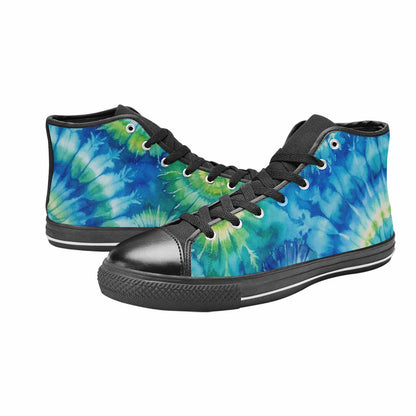 MEN'S Tie Dye Swirl High Top Canvas Grunge Shoes
