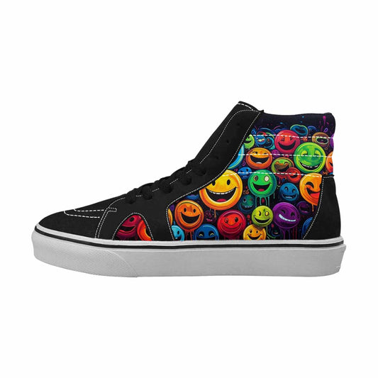 WOMEN'S Smiley Faces × Glow High Top Canvas Dreamlike Shoes