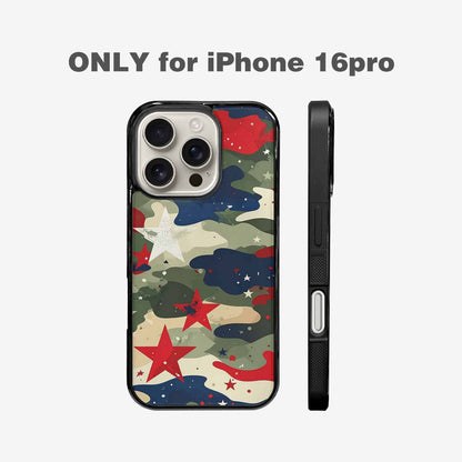 iPhone 16 Pro Case — Military Camo Blotch Texture Blended With, Custom Phone Case