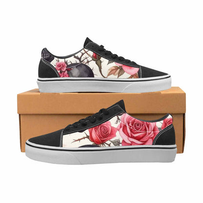 MEN'S Skulls - Roses Canvas Lace-Up Surreal Sneakers