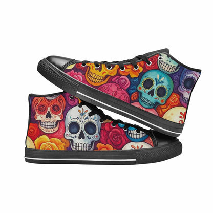 MEN'S Skull High Top Canvas Surreal Sneakers