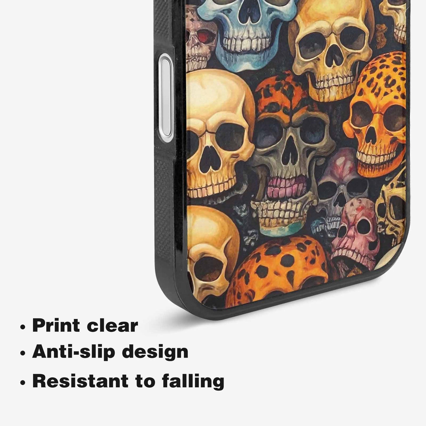 iPhone 16 Plus Case — Skulls Pattern Hundreds Of Sma, Custom Designed Case Cover