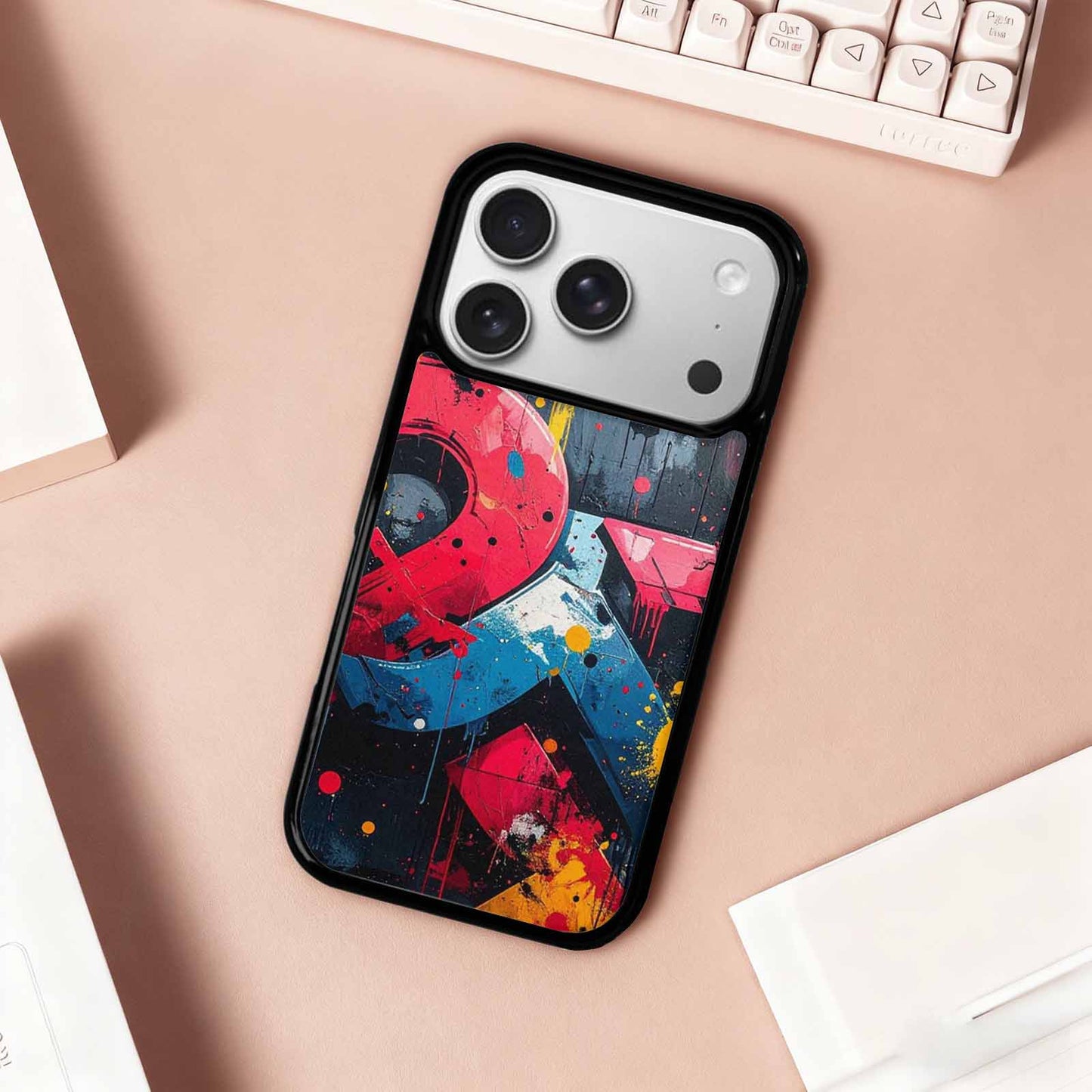 iPhone 17 Pro Case — Seamless Repeating Pattern Of Overlapping Camo, Custom Art Phone Cover