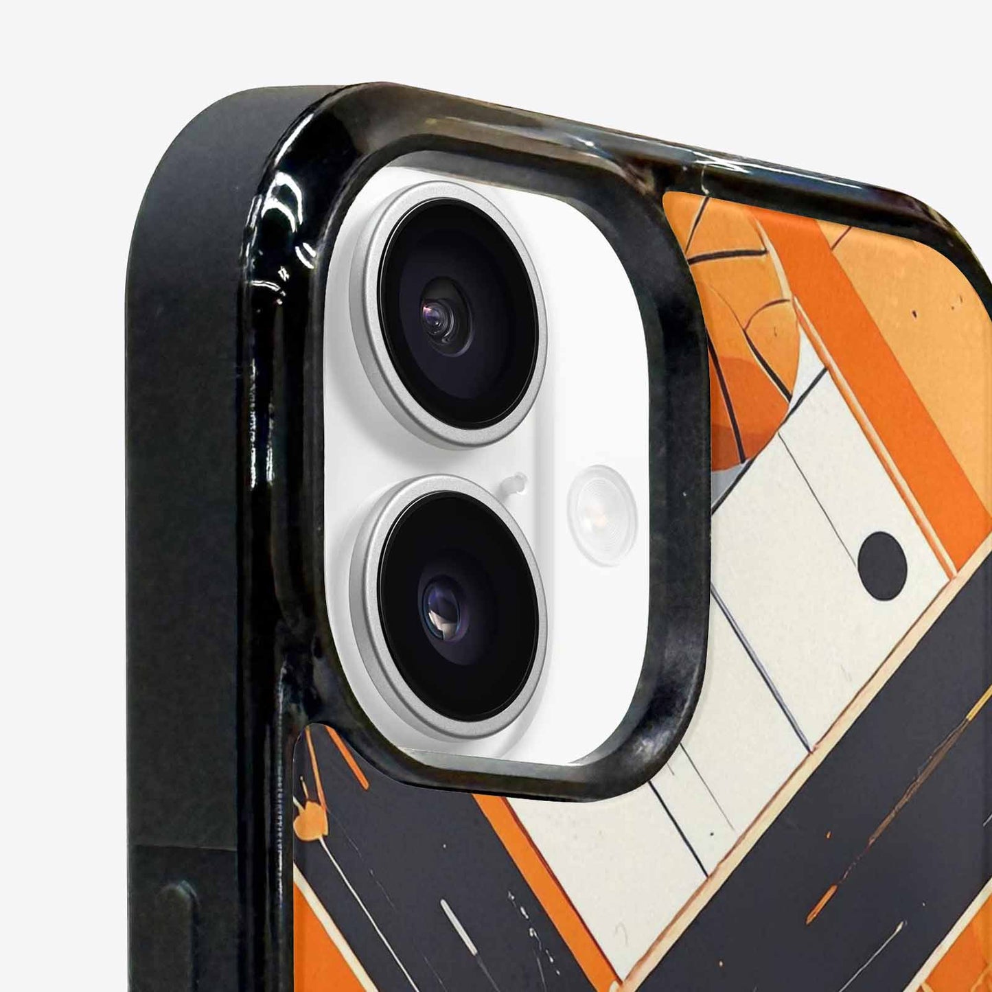 iPhone 16 Case — Basketball Pattern Court Lines And Balls, Custom Print Case Cover