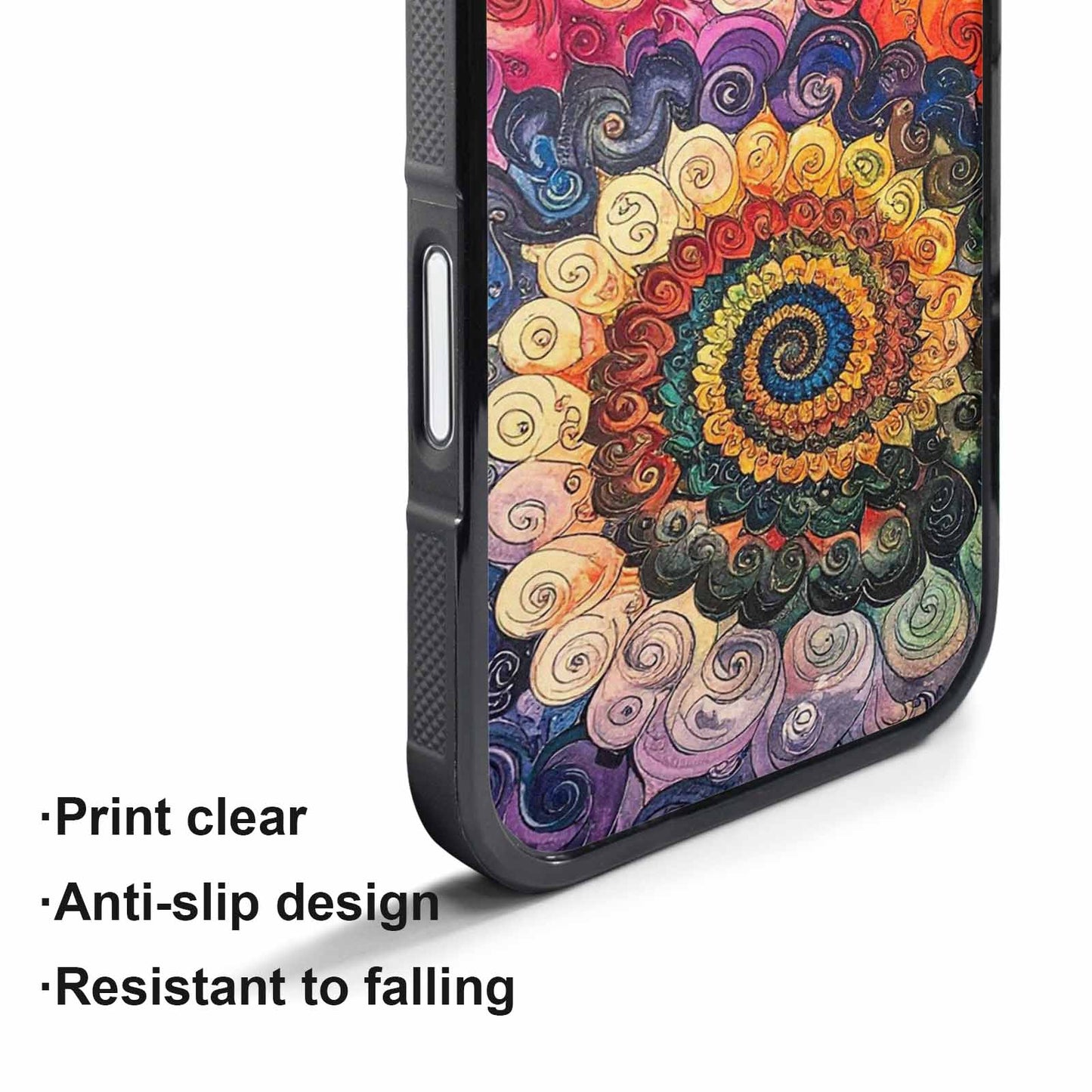 iPhone 17 Pro Max Case — Tie Dye Swirls (black Tie Dye, Unique Phone Case Design