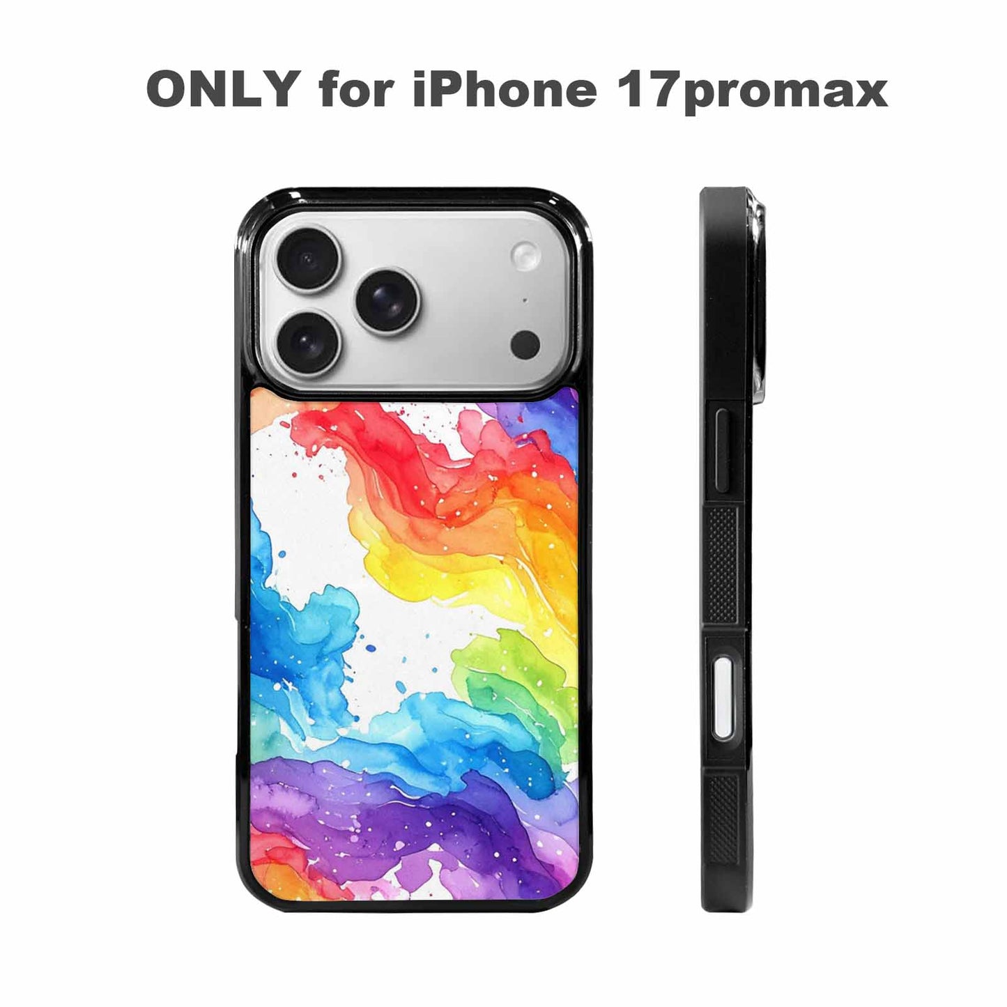 iPhone 17 Pro Max Case — Watercolor Splash Abstract Pattern, Watercolor Abstract, Customized Protective Case