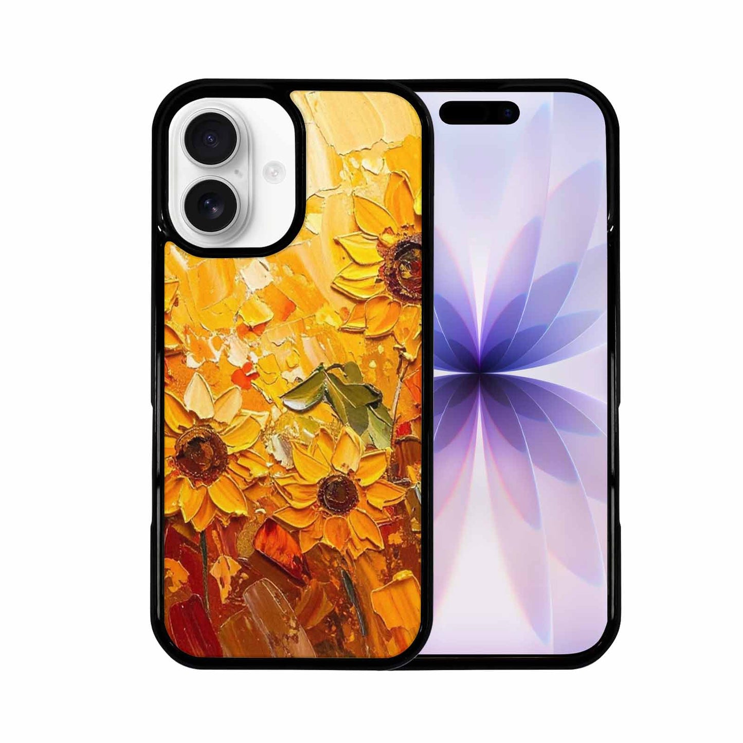 iPhone 17 Case — Impressionist Sunflower Brushstroke Pattern Floral, Custom Art Phone Cover