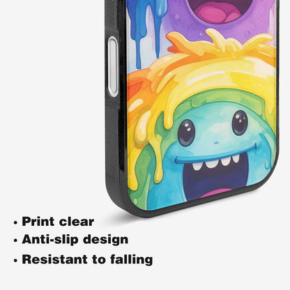 iPhone 16 Case — Rainbow Sherbet Monster, Unique Phone Case Design