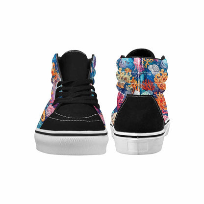 MEN'S Fish Scale Coral High Top Canvas Y2K Custom Shoes