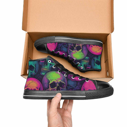 MEN'S Skulls - Neon High Top Canvas Dreamcore Shoes