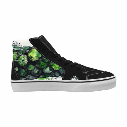 MEN'S Reptile Scale High Top Canvas Melting Art Custom Sneakers