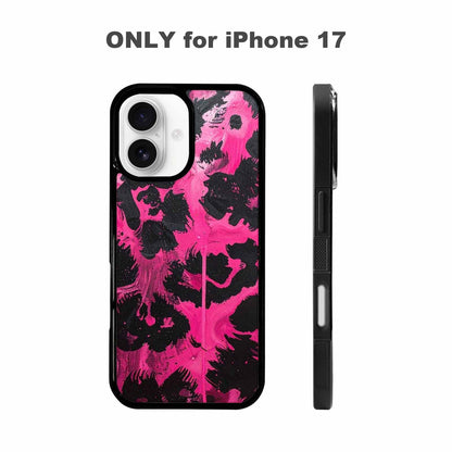 iPhone 17 Case — Black &amp; Pink Ink Animal Print, Custom Phone Case