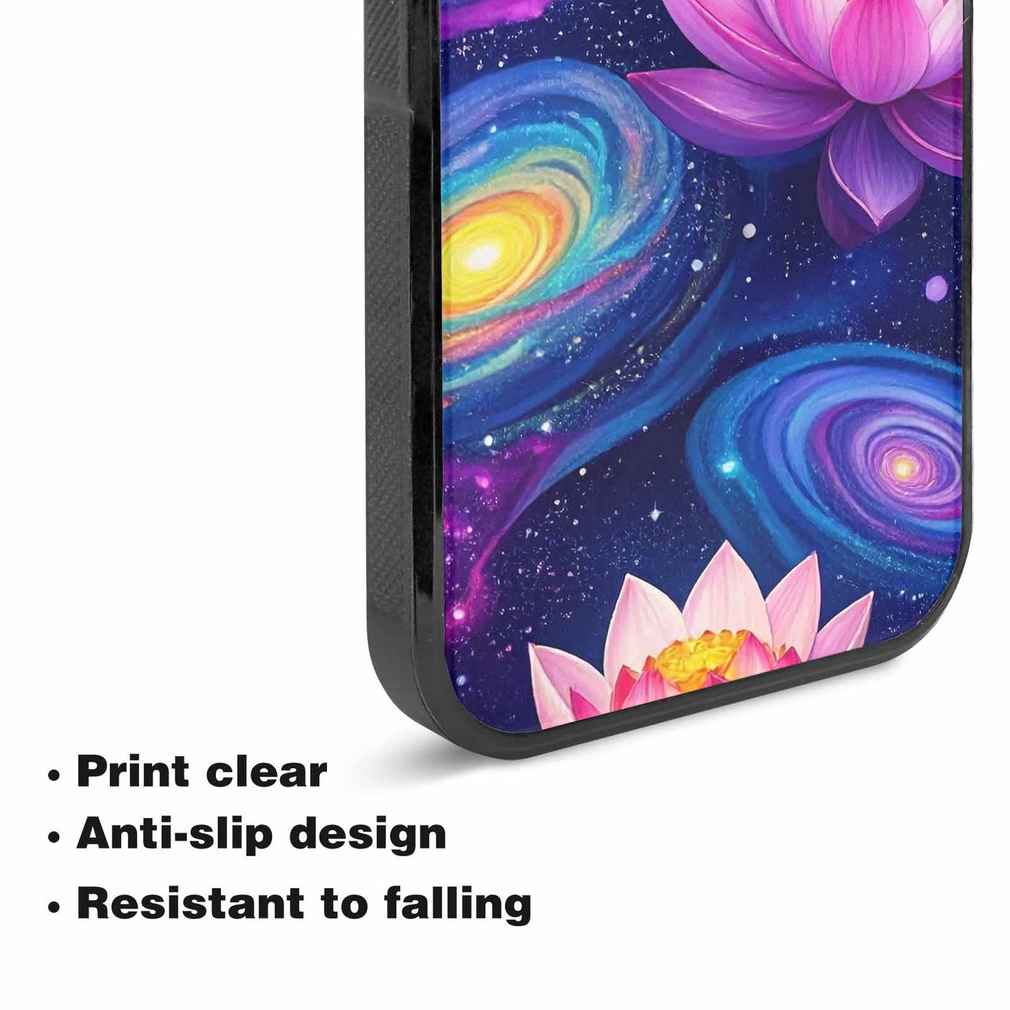 iPhone 15 Plus Case — Lotus Galaxy, Custom Art Phone Cover