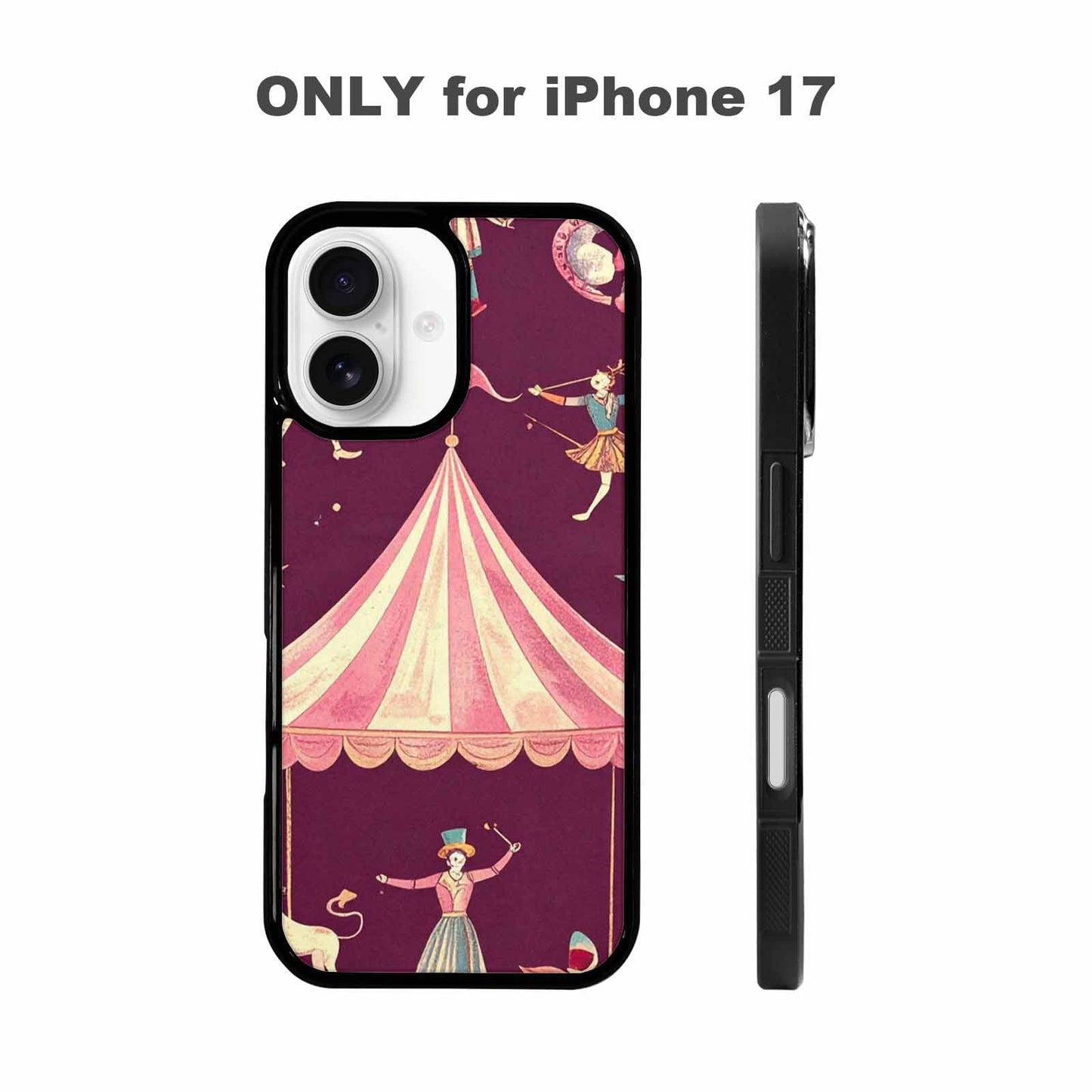 iPhone 17 Case — Vintage Circus Art Pattern Retro Vintage, Custom Designed Case Cover