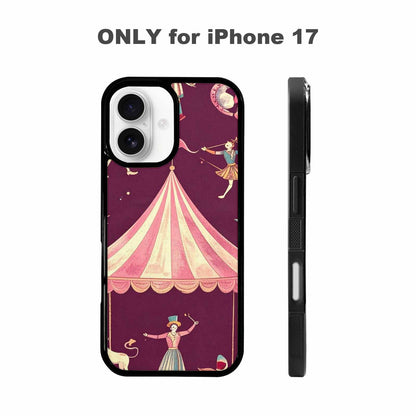 iPhone 17 Case — Vintage Circus Art Pattern Retro Vintage, Custom Designed Case Cover
