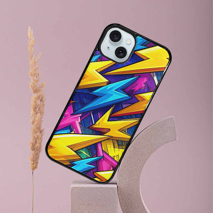 iPhone 15 Plus Case — Lightning Bolt Storm Pattern Hundreds Of, Custom Designed Case Cover