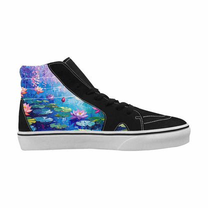 MEN'S Monet Impressionist High Top Canvas Grunge Custom Shoes