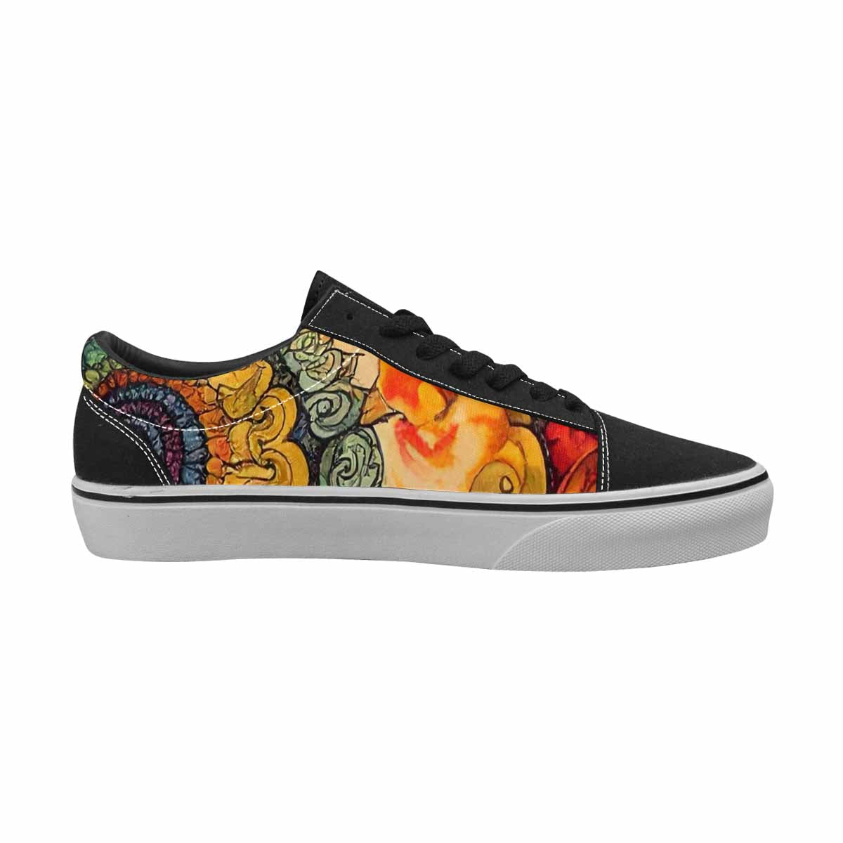 WOMEN'S Tie Lace-Up Canvas Kaleidoscope Custom Sneakers