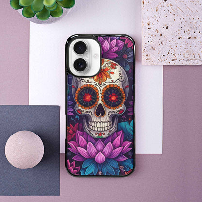 iPhone 16 Case — Lotus Many Hundreds Of Skulls Art, Unique Phone Case Design