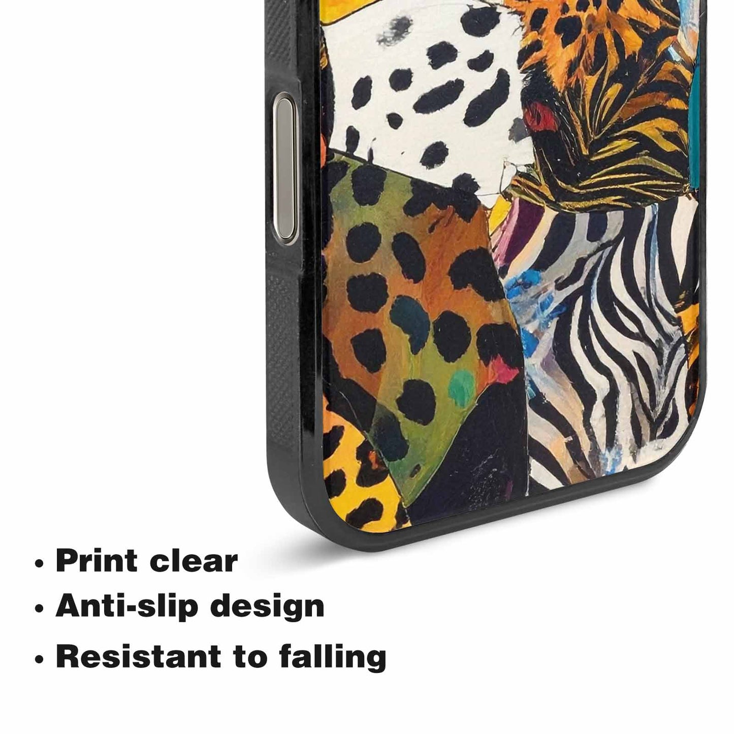 iPhone 16 Pro Max Case — Full Color Vibrant Animal Print Animal, Unique Phone Case Design