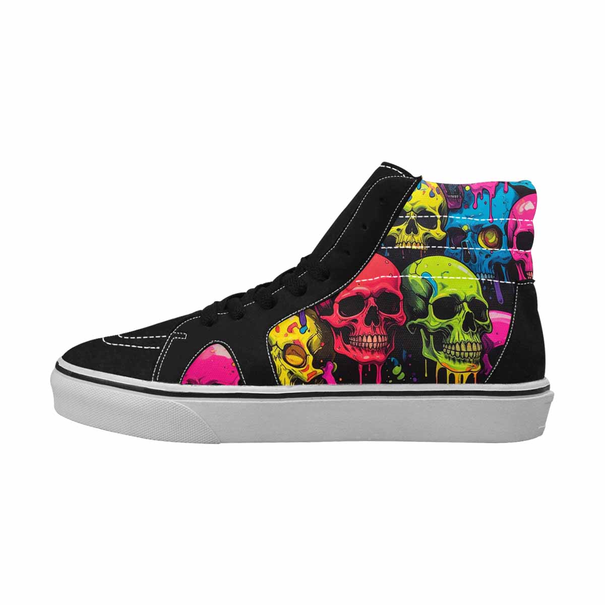 MEN'S 1000s Skulls Digital Camo High Top Canvas Kaleidoscope Sneakers