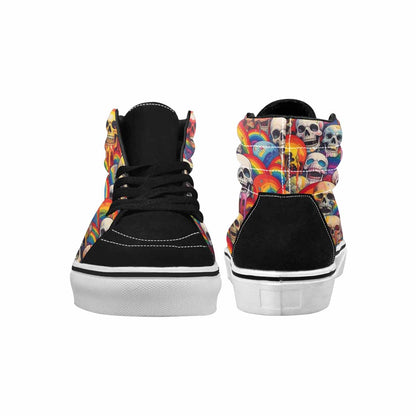 MEN'S Rainbow From Skull S High Top Canvas Melting Art Sneakers