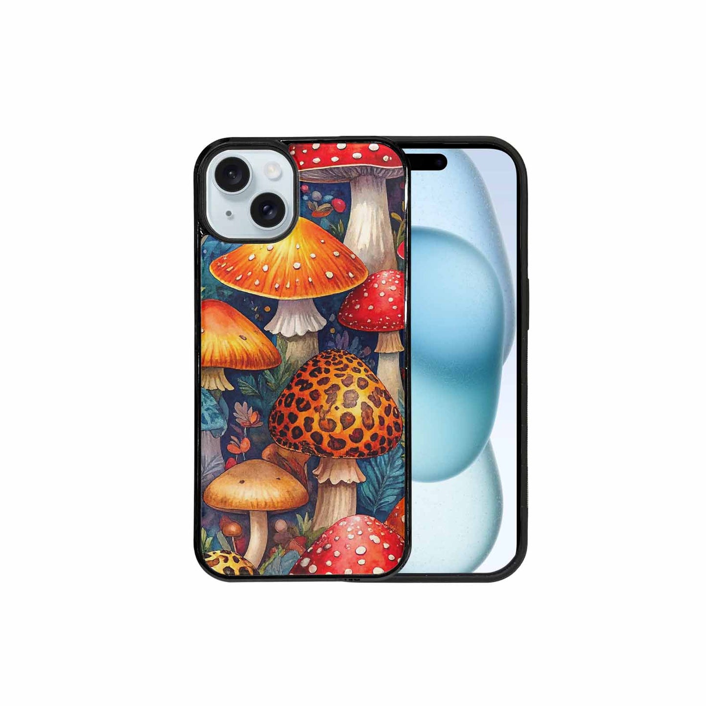 iPhone 15 Plus Case — Mushrooms Pattern Hundreds Of 5r0, Personalized Phone Case