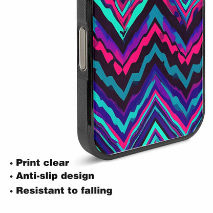 iPhone 15 Pro Max Case — Psychedelic Chevron Vortex, Custom Made Phone Cover