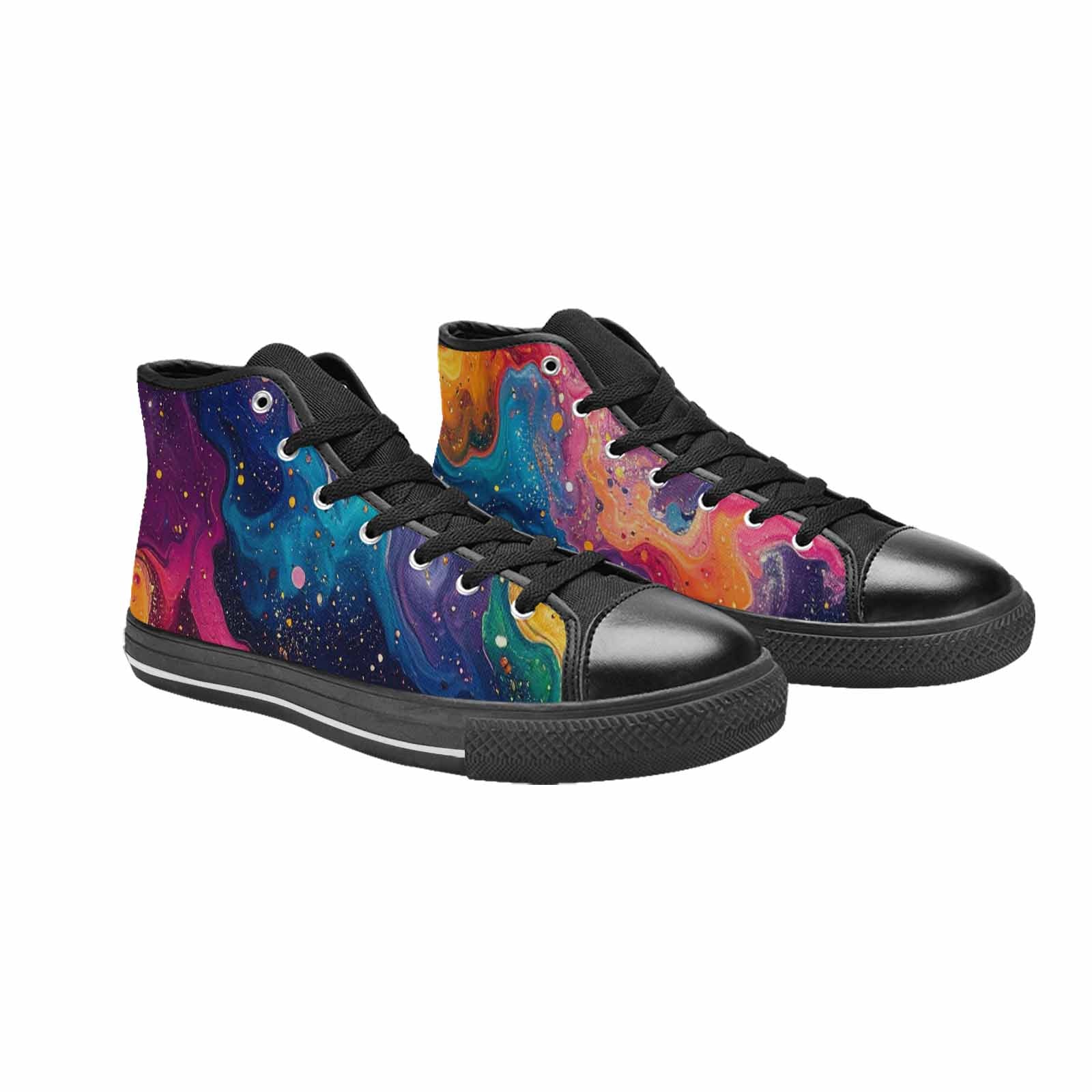 WOMEN'S Galaxy Art - High Top Canvas Y2K Shoes