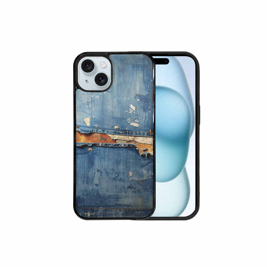 iPhone 15 Plus Case — Denim Distressed Textures Print Edge To, Customized Protective Case