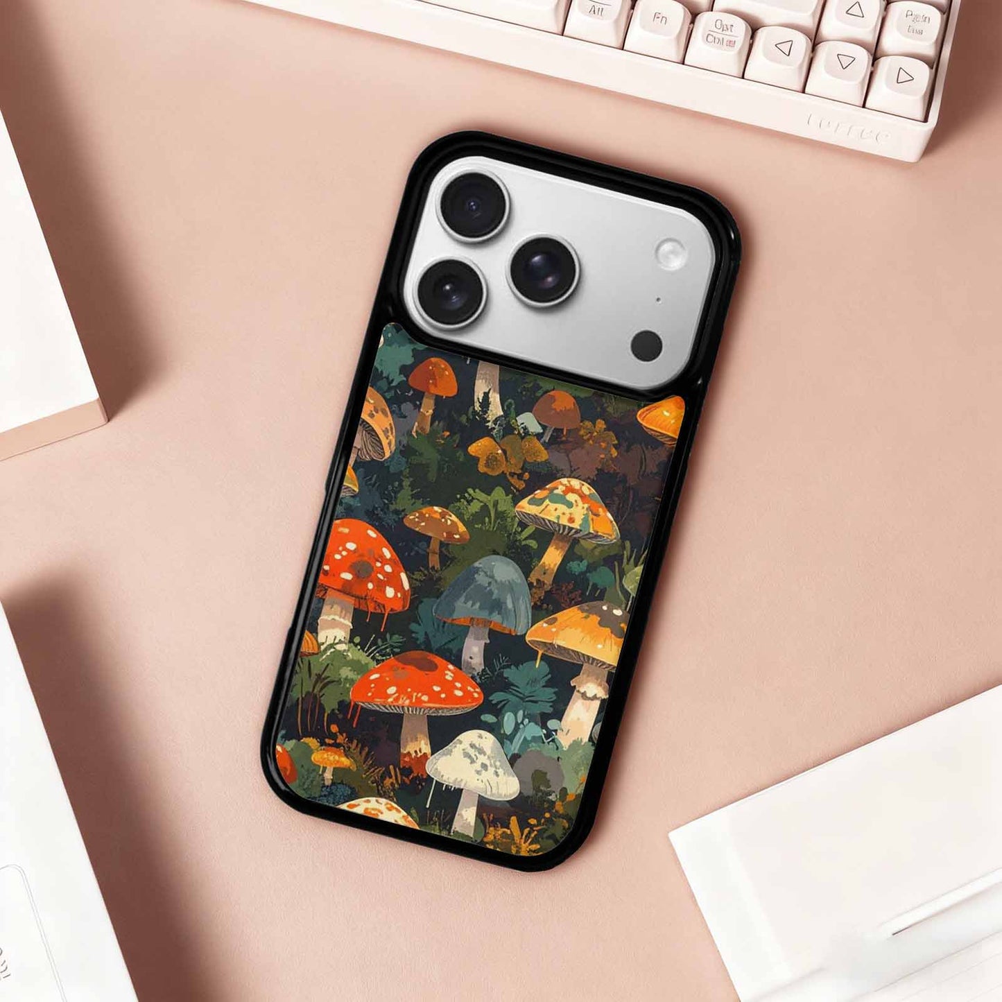 iPhone 17 Pro Case — Mushrooms Camomushrooms Patter Snn Camo, Custom Art Phone Cover