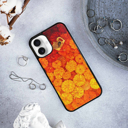 iPhone 16 Plus Case — Marigold Day Of The Dead Marigold, Custom Made Phone Cover