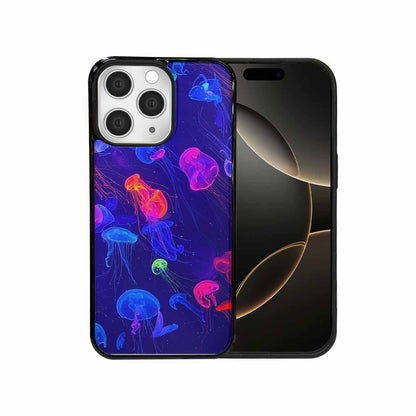 iPhone 15 Pro Max Case — Jellyfish Glow Jellyfish Glow Pattern Hundreds, Custom Made Phone Cover