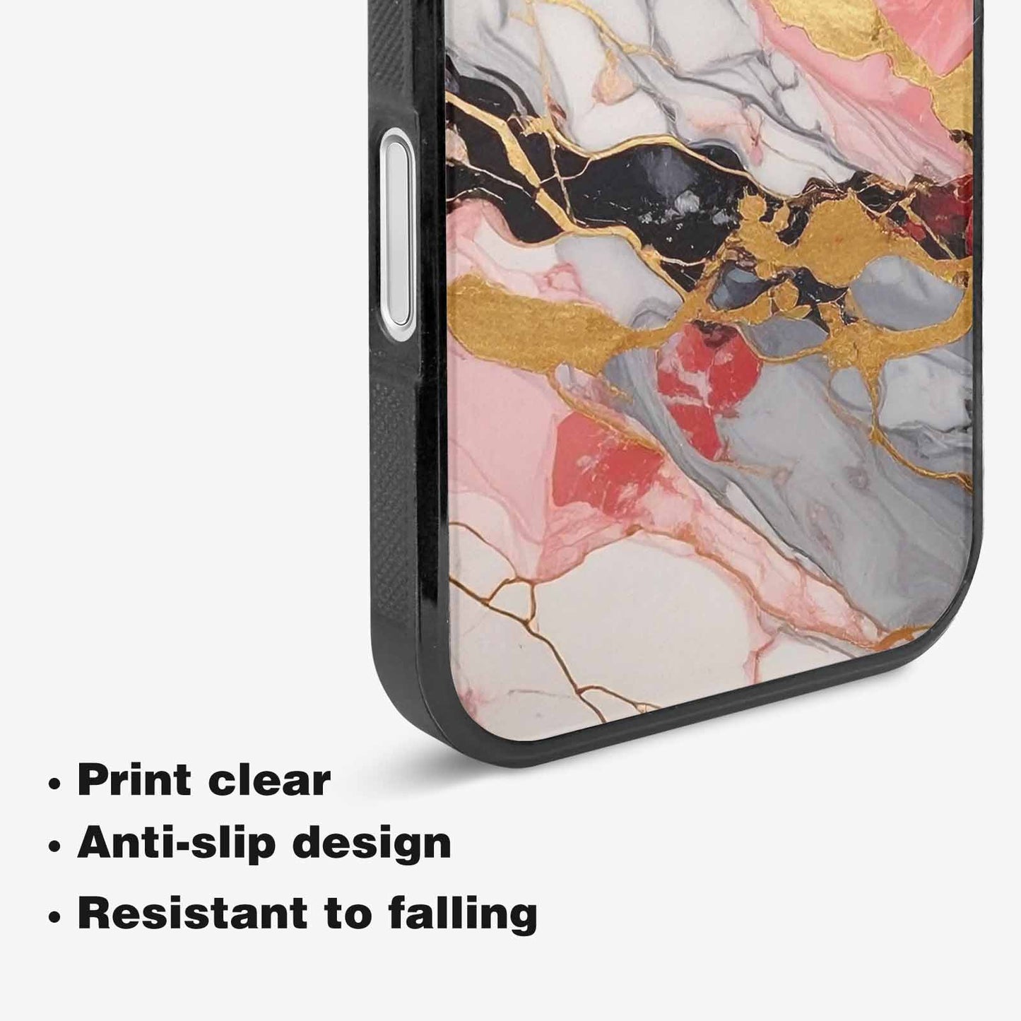 iPhone 16 Plus Case — Marble Vein Marble Veins Pattern Hundreds, Personalized Phone Case