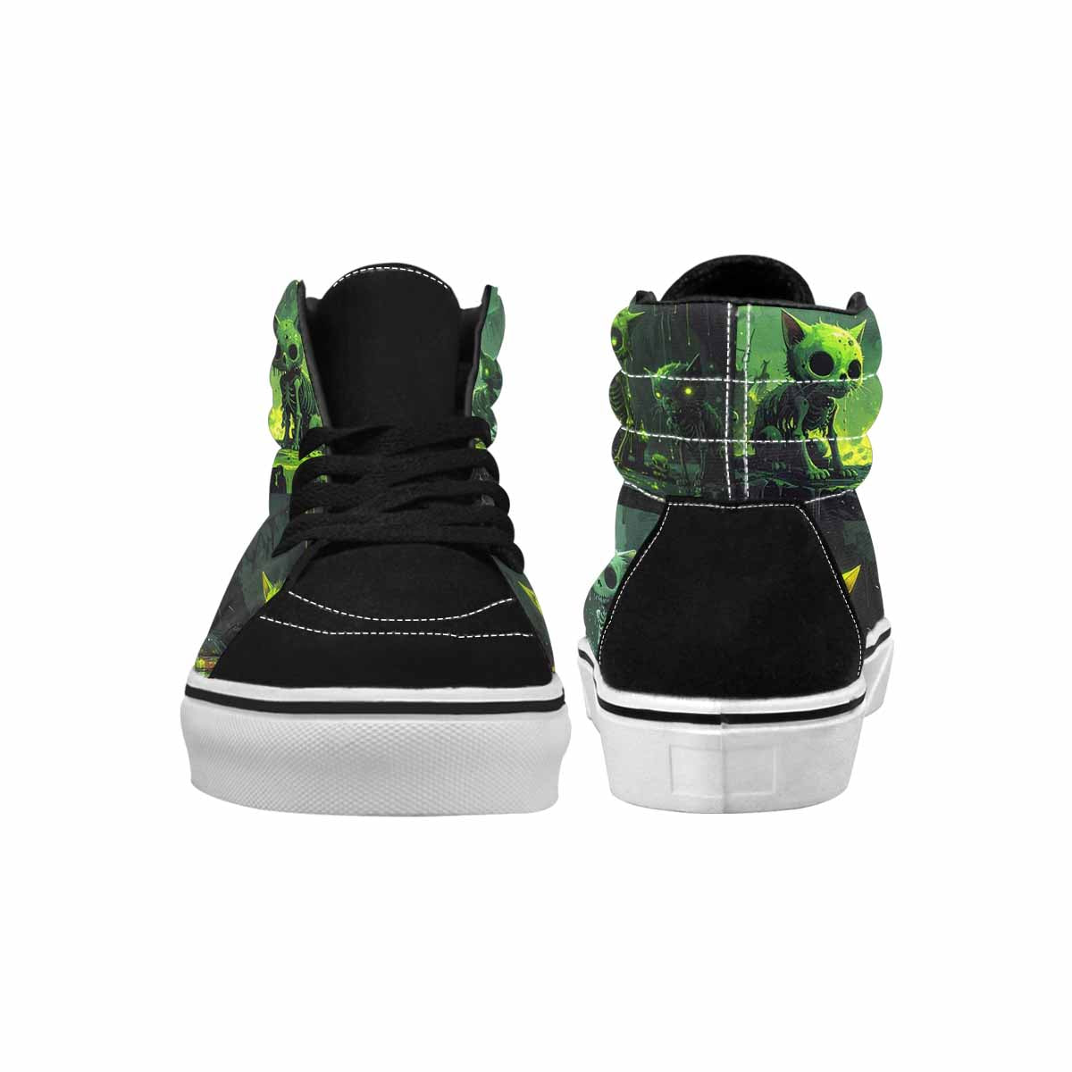 MEN'S Toxic Melting Skeleton Cats High Top Canvas Dreamlike Shoes