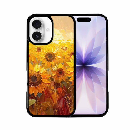 iPhone 17 Case — Impressionist Sunflower Brushstroke Pattern Floral, Custom Print Case Cover