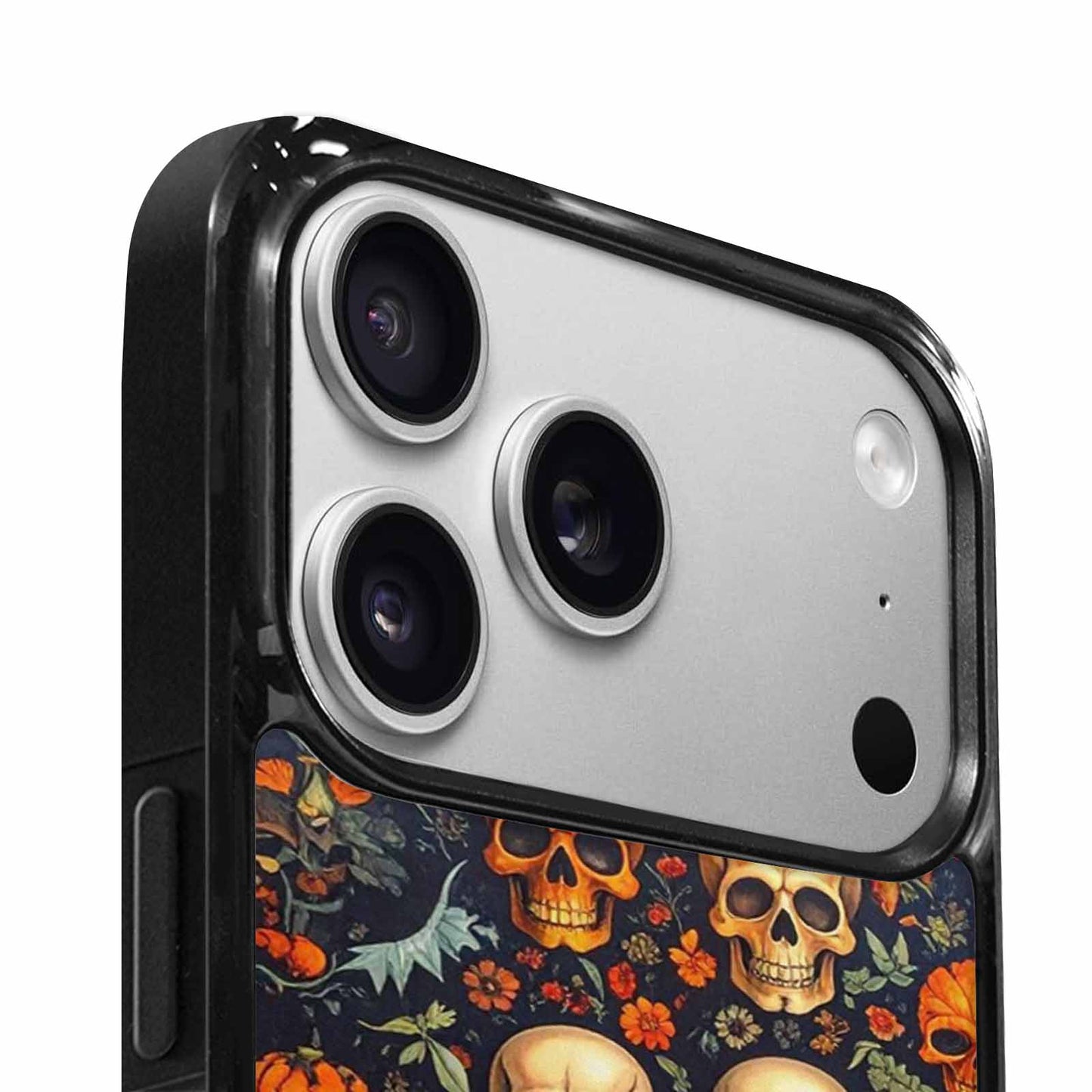 iPhone 17 Pro Case — Skulls Halloween Orange Black Small Gothic, Custom Designed Case Cover