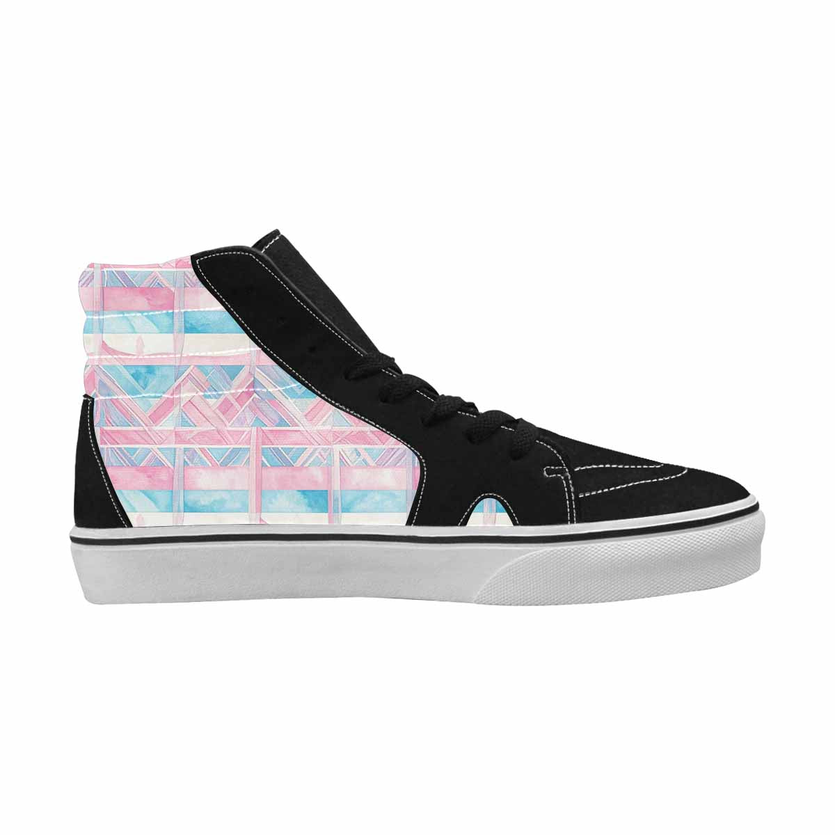 WOMEN'S Transgender Flag Color High Top Canvas Y2K Sneakers