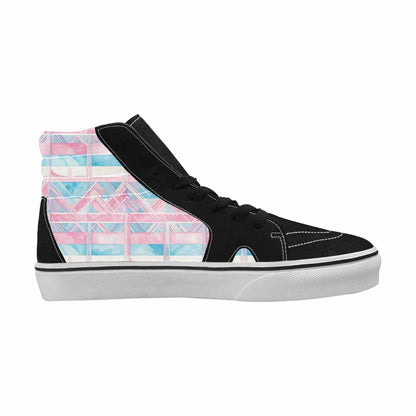 WOMEN'S Transgender Flag Color High Top Canvas Y2K Sneakers