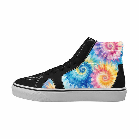 MEN'S Tie Dye Swirl High Top Canvas Vibrant Chaos Shoes