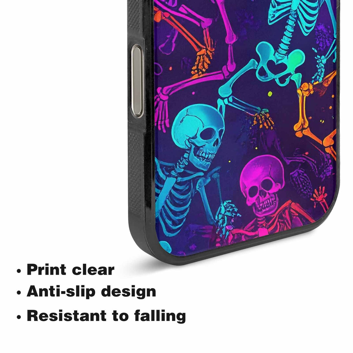 iPhone 16 Pro Max Case — Glowing Skeleton Pattern Hundreds Of Small, Original Design Phone Case