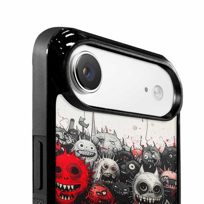 iPhone 17 Air Case — Black Red Ink Monsters General Cartoon, Original Design Phone Case