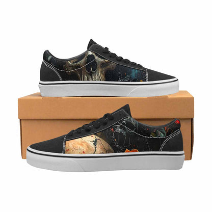 WOMEN'S Skulls Roses Melting Skulls Lace-Up Canvas Vibrant Chaos Sneakers