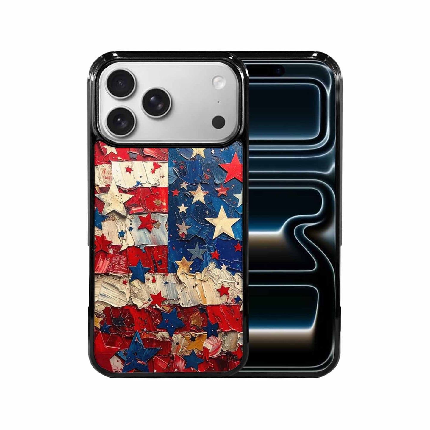 iPhone 17 Pro Max Case — Patriotic Stars And Stripes Galaxy Space, Personalized Phone Case