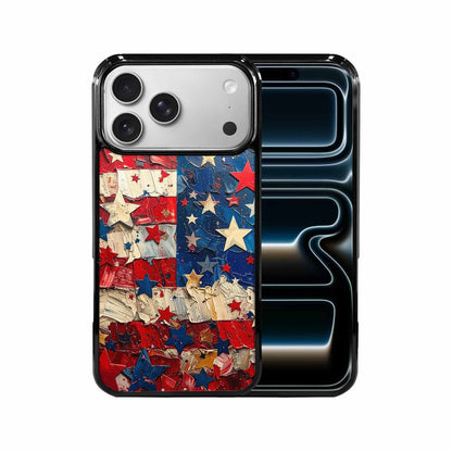iPhone 17 Pro Max Case — Patriotic Stars And Stripes Galaxy Space, Personalized Phone Case