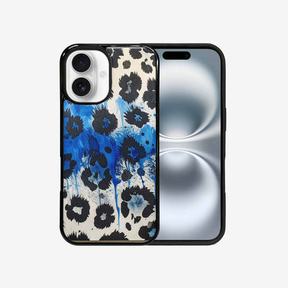 iPhone 16 Case — Animal Print Black Blue Ink Animal, Custom Print Case Cover